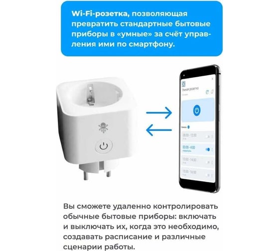Одинарная розетка SLS KIT6 WiFi white SLS-OUT-01WHKIT6