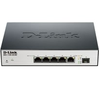 Управляемый l2 коммутатор d-link с 5 портами 10/100/1000base-t и 1 портом 100/1000base-x sfp DGS-1100-06/ME/A1B