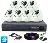 Комплект видеонаблюдения PS-link ahd 2мп kit-a207hd 7 камер для помещения 3959