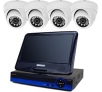 Комплект видеонаблюдения ahd PS-link 2мп kit-a9204hd 4 камеры для помещения с монитором 4395