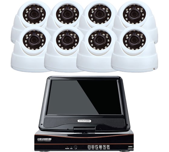 Комплект видеонаблюдения ahd PS-link 2мп kit-a9208hd 8 камер для помещения с монитором 2837 1