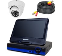 Комплект видеонаблюдения ahd PS-link 2мп kit-a9201hd 1 камера для помещения с монитором 4391