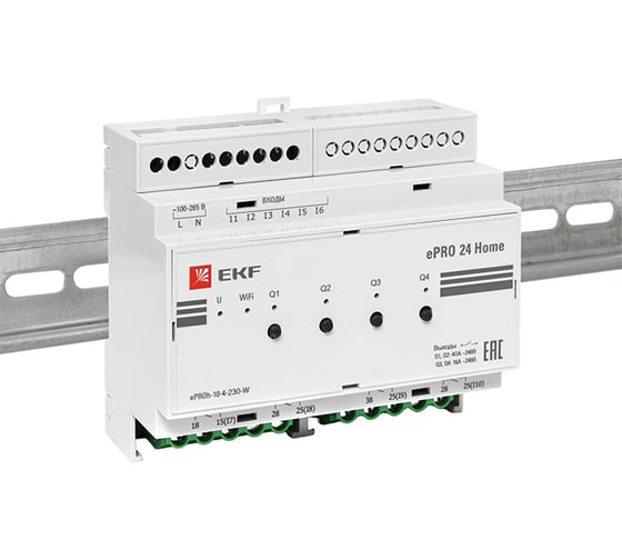 Контроллер удаленного управления EKF ePRO 24 6входов\4выхода 230В WiFi Home ePRO-h-10-4-230-W