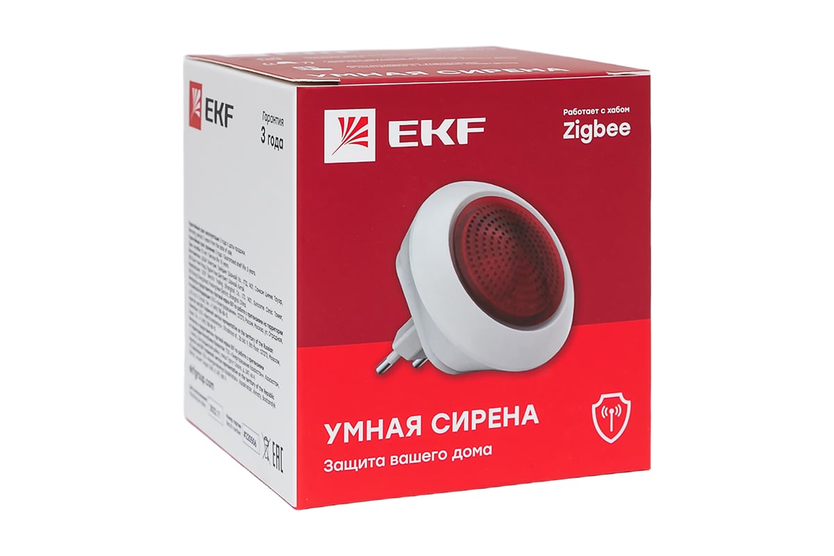 Умная сирена Zigbee Connect EKF is-sr-sb - выгодная цена, отзывы,  характеристики, фото - купить в Москве и РФ