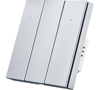 Умный выключатель Roximo трехкнопочный платиновый SWBTN01-3P