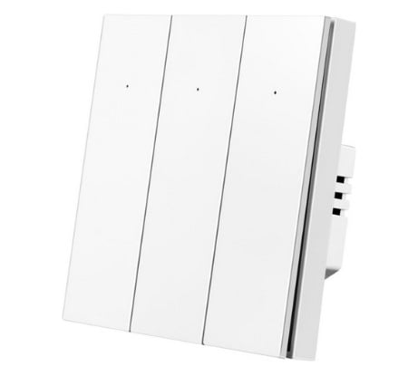 Трехкнопочный умный выключатель Zigbee Roximo белый, SZBTN01-3W