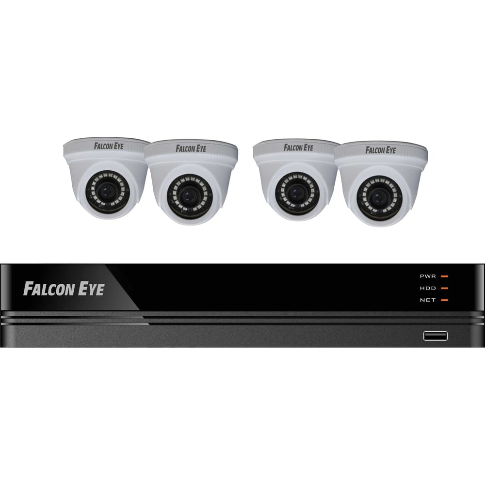 Комплект видеонаблюдения Falcon Eye FE-104MHD KIT Дом SMART 00-00109377 -  выгодная цена, отзывы, характеристики, фото - купить в Москве и РФ