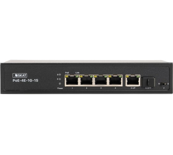 Коммутатор Бастион skat poe-4e-1g-1s 4084