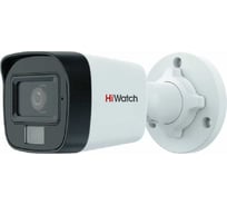 Уличная цилиндрическая hd-tvi камера с гибридной подсветкой HIWATCH DS-T500A(B) (2.8mm) 5мп exir/led до 30/20м и встроенным микрофоном (aoc) АВ5088464