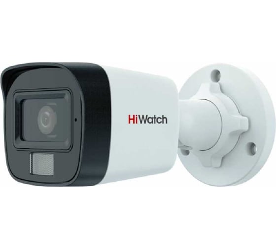 Уличная цилиндрическая hd-tvi камера с гибридной подсветкой HIWATCH DS-T500A(B) (2.8mm) 5мп exir/led до 30/20м и встроенным микрофоном (aoc) АВ5088464 1