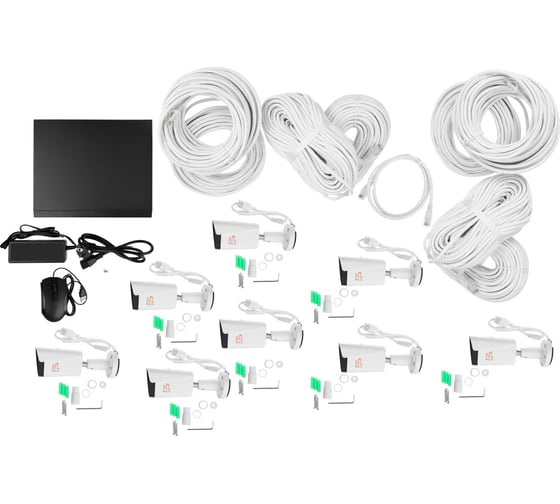 Готовый ip комплект видеонаблюдения Netlink Nl-nv08-p-kit 8 камер, 4мп с poe питанием УТ-00001705