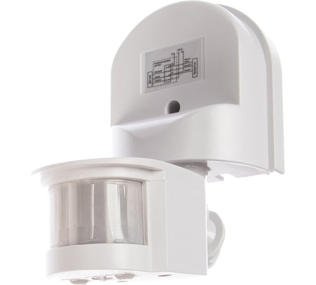 Детектор движения IEK ДД 008 1100Вт, угол обз., 180град., дальн. 12м, IP44, бел. LDD10-008-1100-001