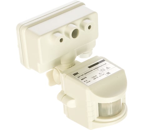 Детектор движения IEK ДД 019 1100Вт угол обз. 120град., дальн. 12м IP44 бел. LDD13-019-1100-001