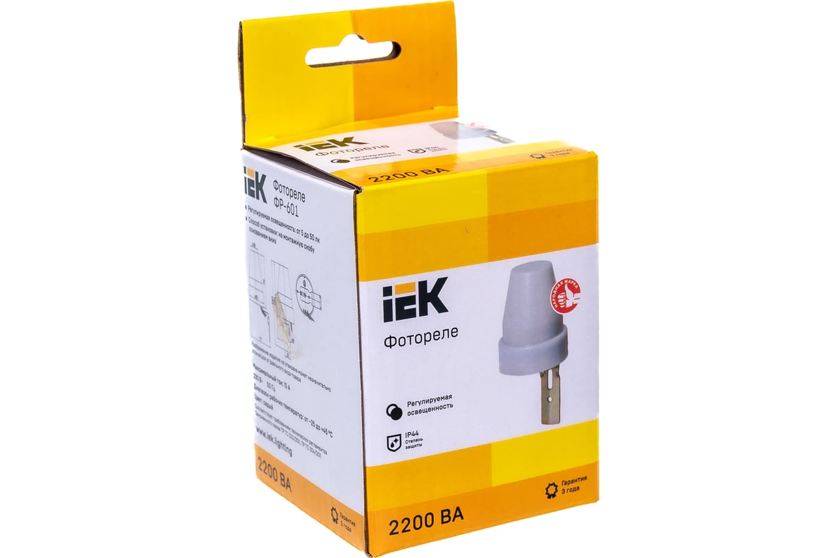 Детектор освнности IEK ФР 601 сер. IP44 LFR20-601-2200-003 .
