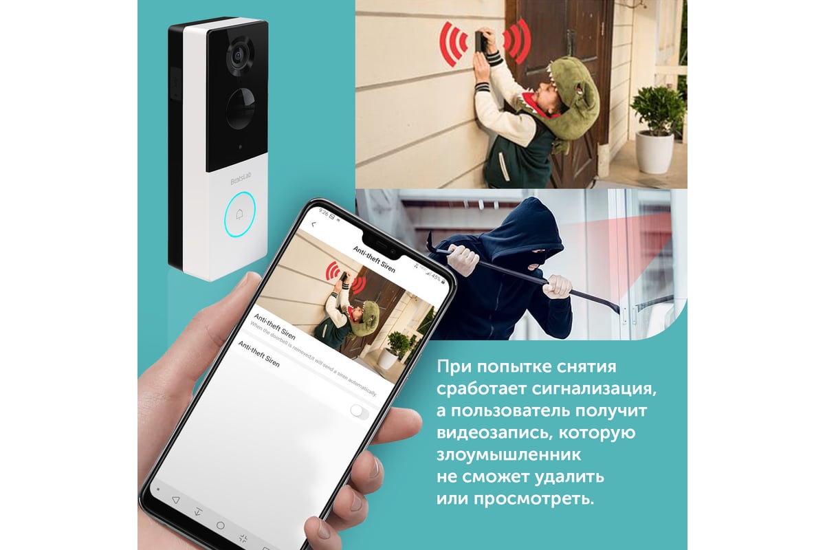 Умный дверной звонок Botslab Video doorbell R801 - выгодная цена, отзывы,  характеристики, фото - купить в Москве и РФ