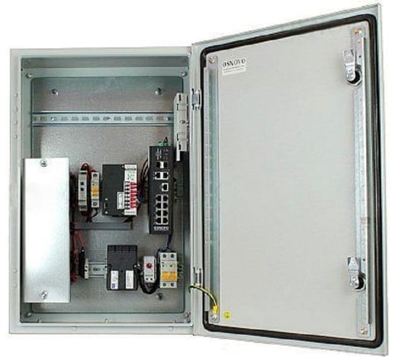 Уличный управляемый (L2+) коммутатор OSNOVO OSP-46TB1(SW-80822/ILR) на 10 портов с термостабилизацией на базе уличной станции OSP-46TB1 sct1372 1