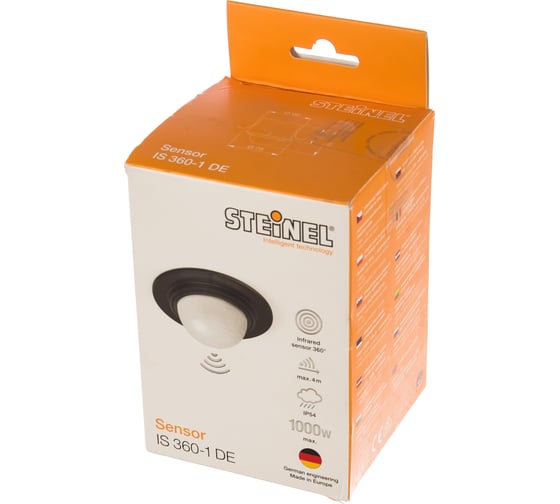 Инфракрасный датчик движения, потолочный, встраиваемый Steinel IS 360-1 DE IP 54 black 032852
