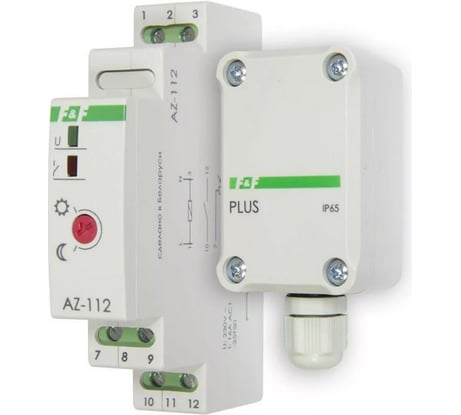 Фотореле F&F AZ-112 плюс, с выносным герметичным фотодатчиком EA01.001.014