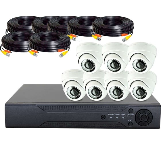 Комплект видеонаблюдения PS-link ahd 5мп kit-a507hd 7 камер для помещения 3951 1