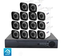 Комплект видеонаблюдения PS-link ahd 2мп kit-c214hd 14 уличных камер 3947