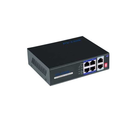 Poe коммутатор PV-link pv-poe04f2wd 6 портовый с 4 портами poe 2066
