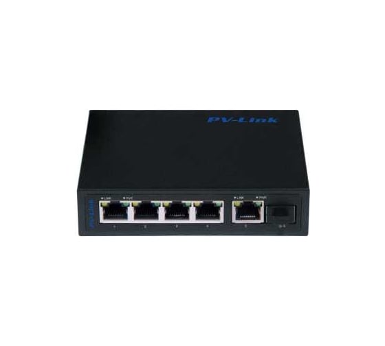 Poe коммутатор PV-link pv-poe04g1s1 6 портовый с 4 портами poe 2068 1
