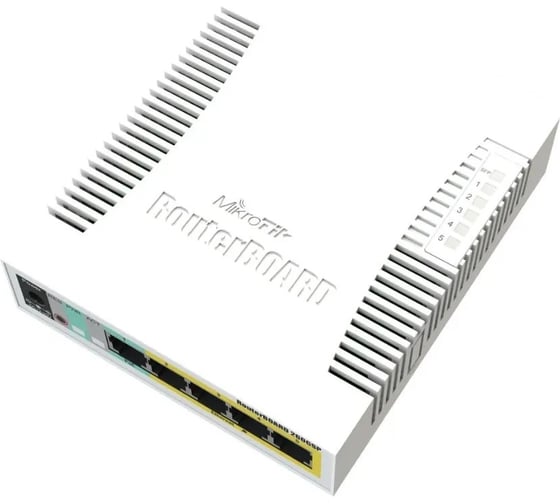 Коммутатор Mikrotik Rb260gsp routerboard 260gsp 1xsfp, 5x10/100/1000 gigabit ethernet, poe with indoor case and power supply CSS106-1G-4P-1S