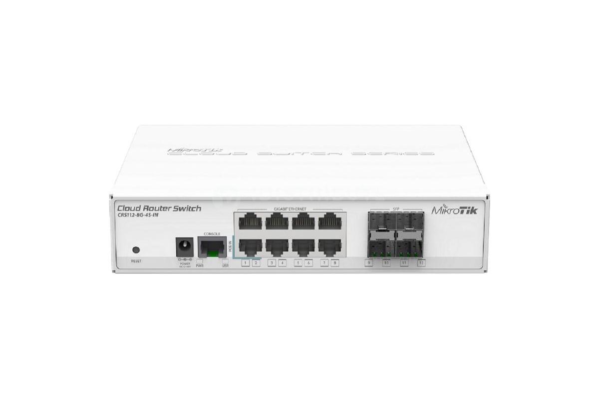 Коммутатор Mikrotik cloud router switch управляемый 8 портов  10/100/1000mbps CRS112-8G-4S-IN