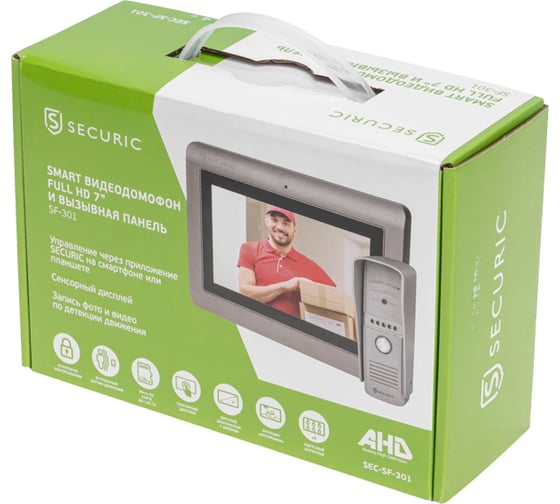 Комплект сенсорного Smart видеодомофона SECURIC Full HD 7" SEC-SF-301