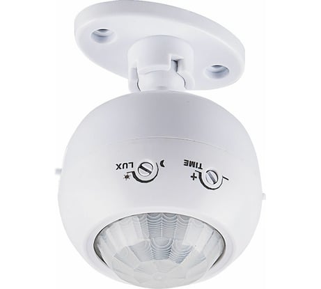 Поворотный датчик движения FERON SEN16 1200W 8m, 120 гориз., 360 верт., белый 22074