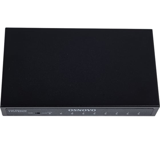 Коммутатор OSNOVO SW-10800 Fast Ethernet на 8 RJ45 портов. Порты: 8 x FE (10/100Base-TX) sct1498
