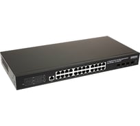 Управляемый L3 коммутатор OSNOVO SW-24G4X-2L Gigabit Ethernet на 24xRJ45 + 4x10G SFP+ Uplink sct1444