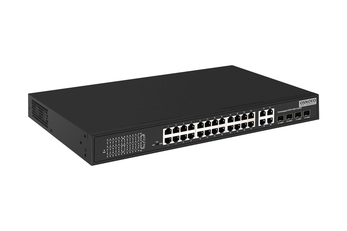 PoE коммутатор OSNOVO SW-62444(400W) Fast Ethernet на 24 x RJ45 портов ...