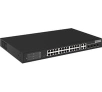PoE коммутатор OSNOVO SW-62444(400W) Fast Ethernet на 24 x RJ45 портов + 4 x GE Combo uplink порта sct1273