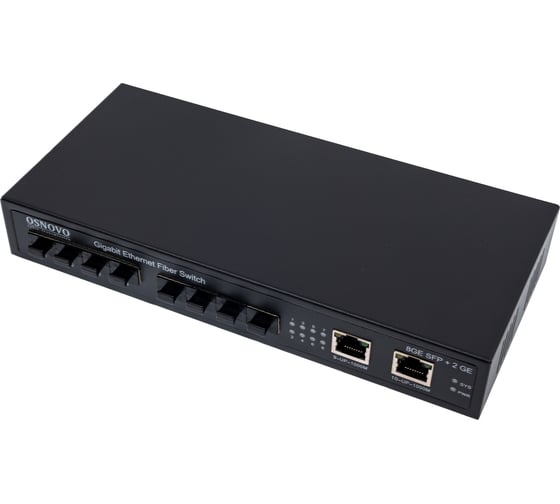 Коммутатор OSNOVO SW-7028 Gigabit Ethernet на 8 SFP + 2 RJ45 портов sct1278