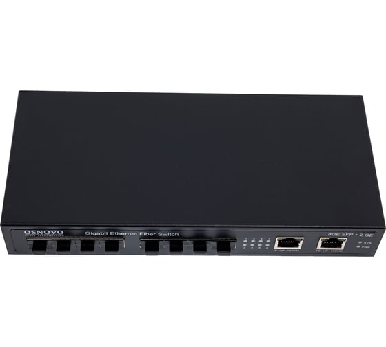 Коммутатор OSNOVO SW-7028 Gigabit Ethernet на 8 SFP + 2 RJ45 портов sct1278
