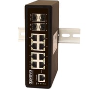 Промышленный управляемый (L2+) коммутатор OSNOVO SW-70804/IL Gigabit Ethernet на 12 портов sct1352
