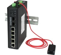 Управляемый (L2+) Bt PoE Коммутатор OSNOVO SW-80402/ILS(port 90W,180W) Gigabit Ethernet на 4xRJ45 PoE + 2 SFP порта c датчиком температуры и влажности sct1356