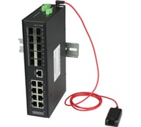 Управляемый (L2+) Bt PoE Коммутатор OSNOVO SW-808010/ILS(port 90W,720W) Gigabit Ethernet на 8xRJ45 PoE 90W + 10 SFP портов c датчиком температуры и влажности sct1360