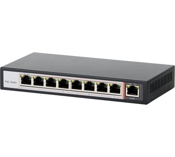 Неуправляемый коммутатор GIGALINK 8 PoE 802.3af портов 100Мбит/с GL-SW-F001-08P.r2