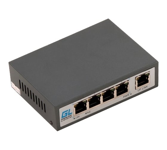 Неуправляемый коммутатор GIGALINK 4 PoE 802.3af/at порта 100Мбит/с GL-SW-F001-04P