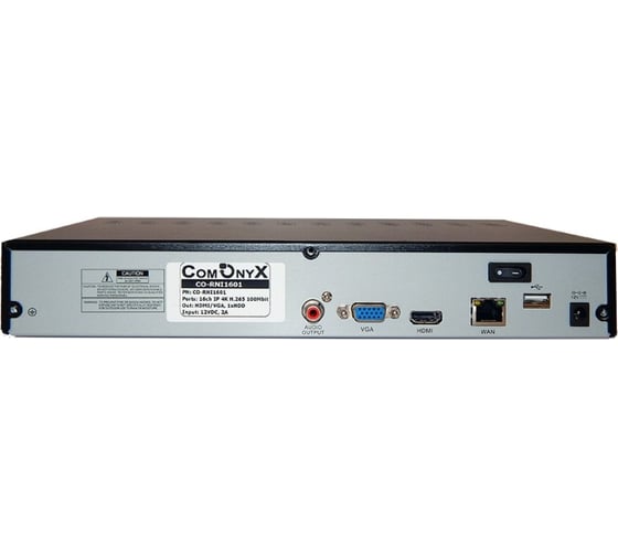 16-ти канальный Ip видеорегистратор (nvr) ComOnyx 4k, co-rni1601, 500-417