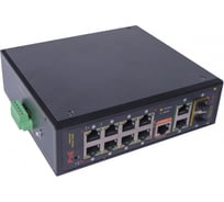 Poe коммутатор ComOnyx промышленный, управляемый, с креплением на din рейку, 8poe + 2combo, co-pf-8p2f-p509m, 200-039