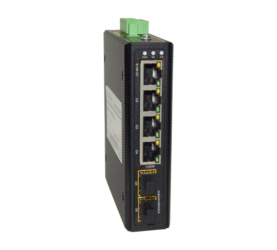 Коммутатор ComOnyx промышленный, гигабитный, с креплением на din рейку, 4lan + 2 sfp, co-pf-4g2sfp-p504, 200-012 1