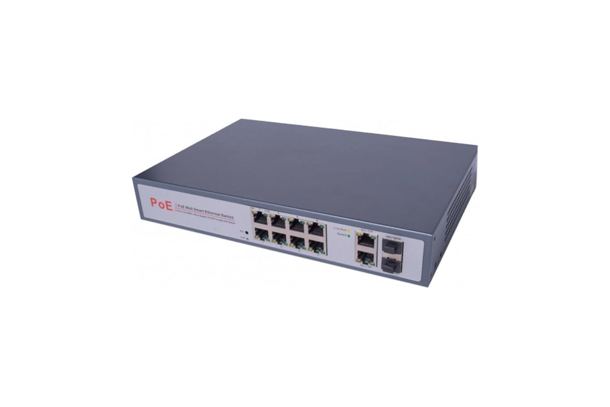 Управляемый poe коммутатор ComOnyx 8 poe + 2 combo, co-swp8fm, 200-028 ...
