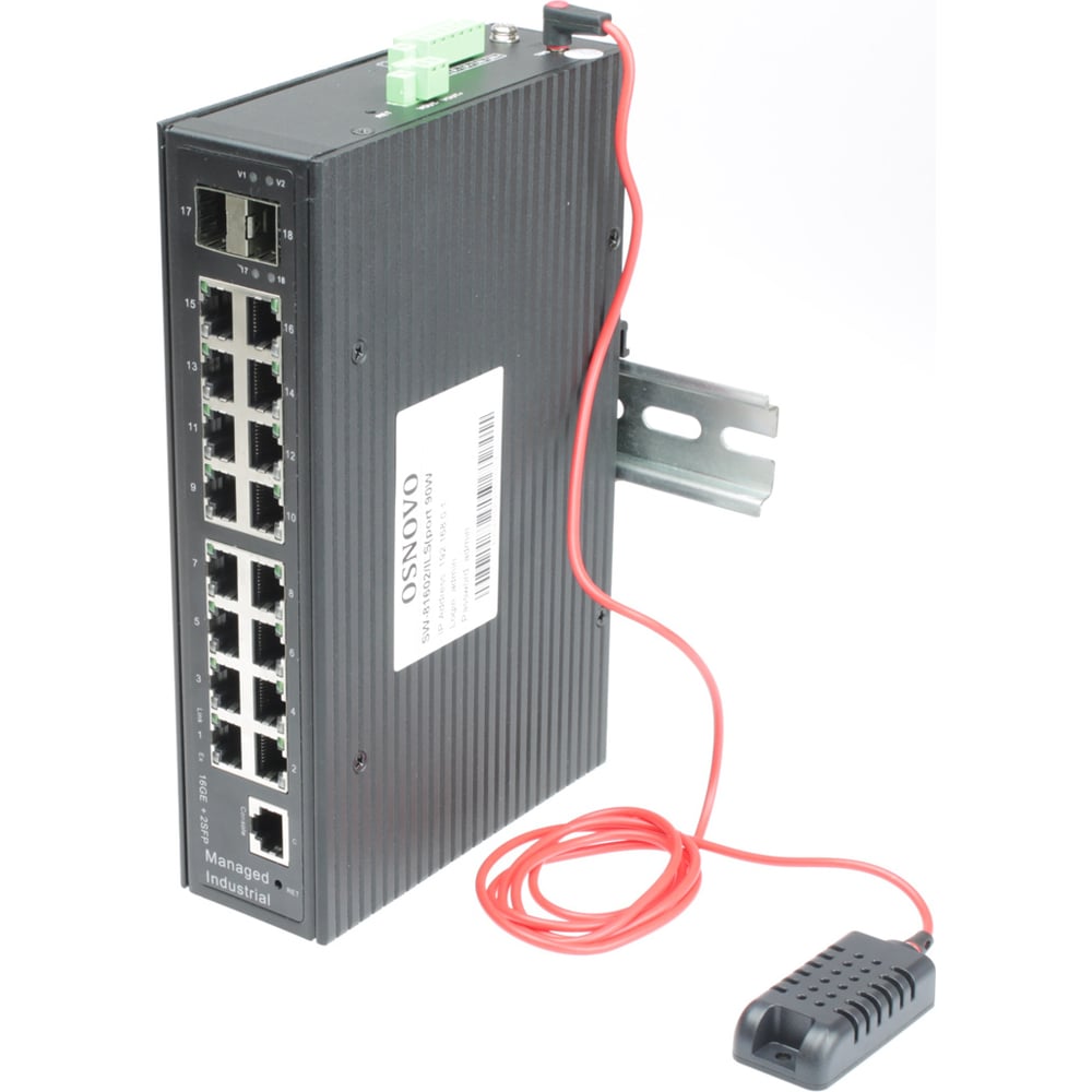 Промышленный управляемый коммутатор OSNOVO SW-81602/ILS(Port 90W, 600W ...