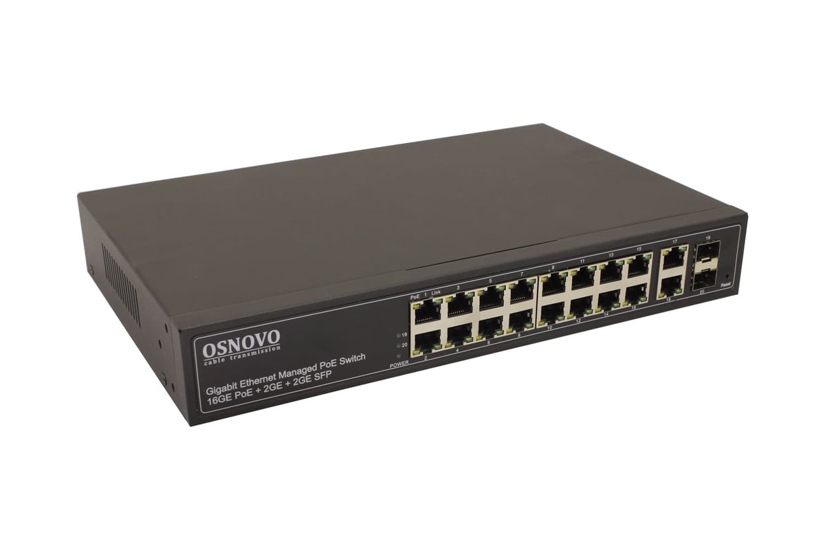 Управляемый коммутатор OSNOVO SW-8182/L(300W) L2 PoE Gigabit Ethernet ...