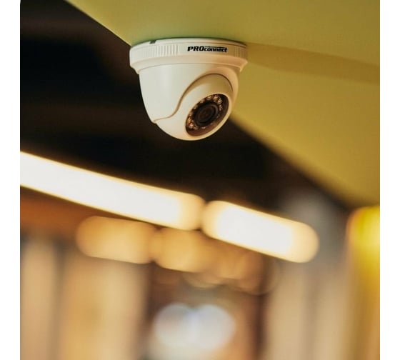 Купольная камера PROconnect AHD 1.0Мп, 720P, объектив 2.8 мм., ИК до 20 м 45-0159