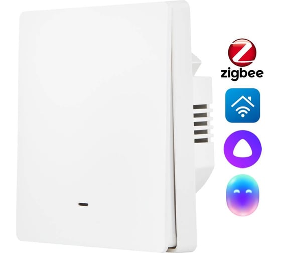 Настенный выключатель zigbee HOMMYN 1 клавиша (без нейтрали) SWZBNN01W НС-1587118