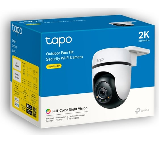 Уличная поворотная камера видеонаблюдения с поддержкой Wi-Fi TP-Link Tapo C510W